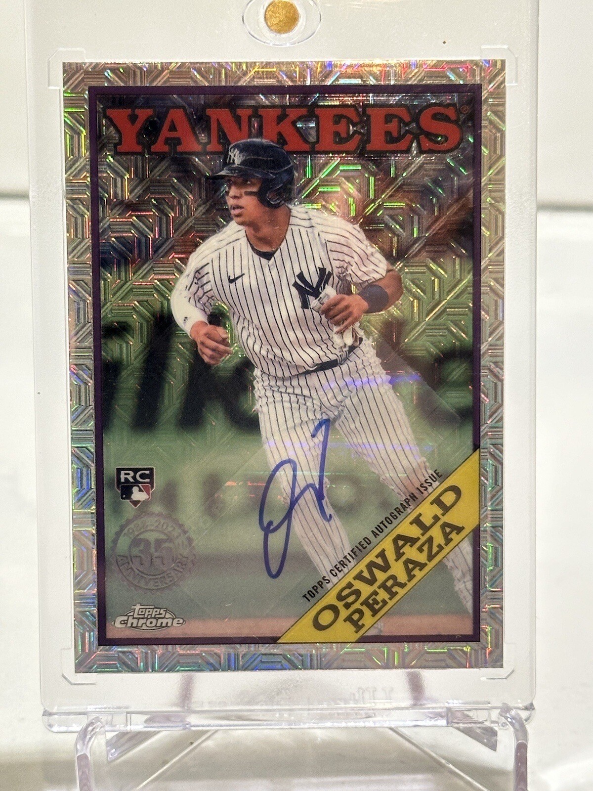 2023 Topps Series 2 Silver Pack Chrome Mojo Oswald Peraza Auto RC  2T88C-62 /199
