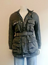 Belstaff Ladies Road Master Style Nylon & Metal Fibre Shimmer Belted Jacket