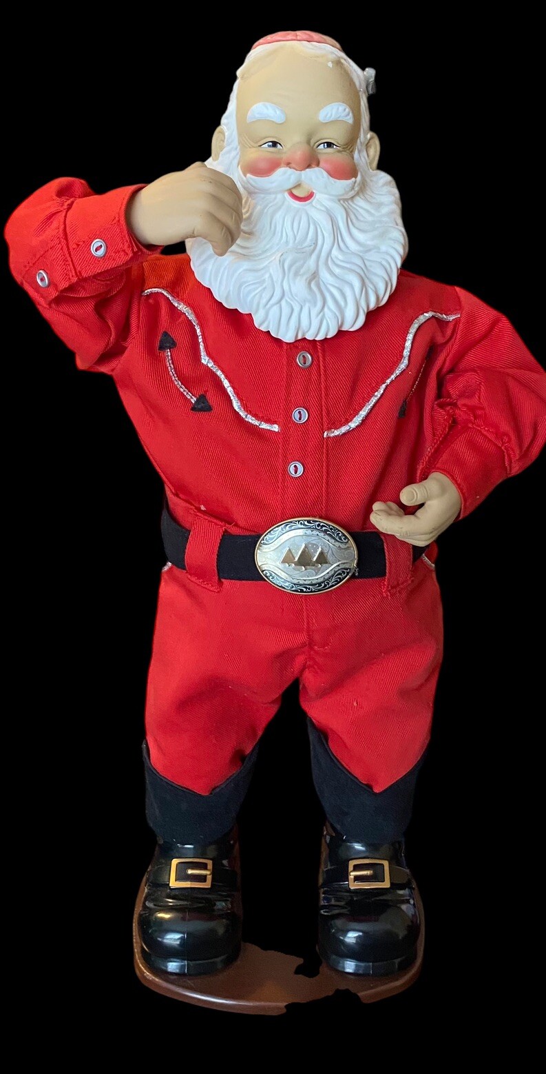 Santa Cowboy Animated Does Not Work 1998 Christ Fantasy No Hat