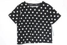 Kersh Wool Blend Shirt Large Crop Top New Wearable Art Pom poms modern fashion