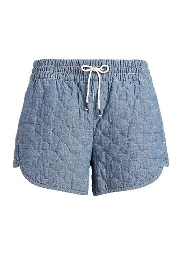 Polo Ralph Lauren Girls Blue Patchwork Distressed Denim Shorts