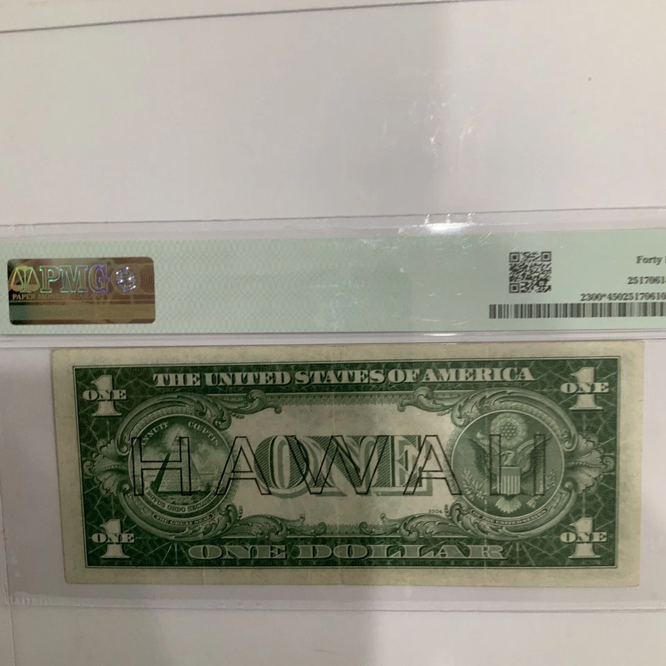FR#2300*⭐️🌟 Hawaii Overprint Star Note.PMG 45 ⭐️70327481A - Image 3 of 4