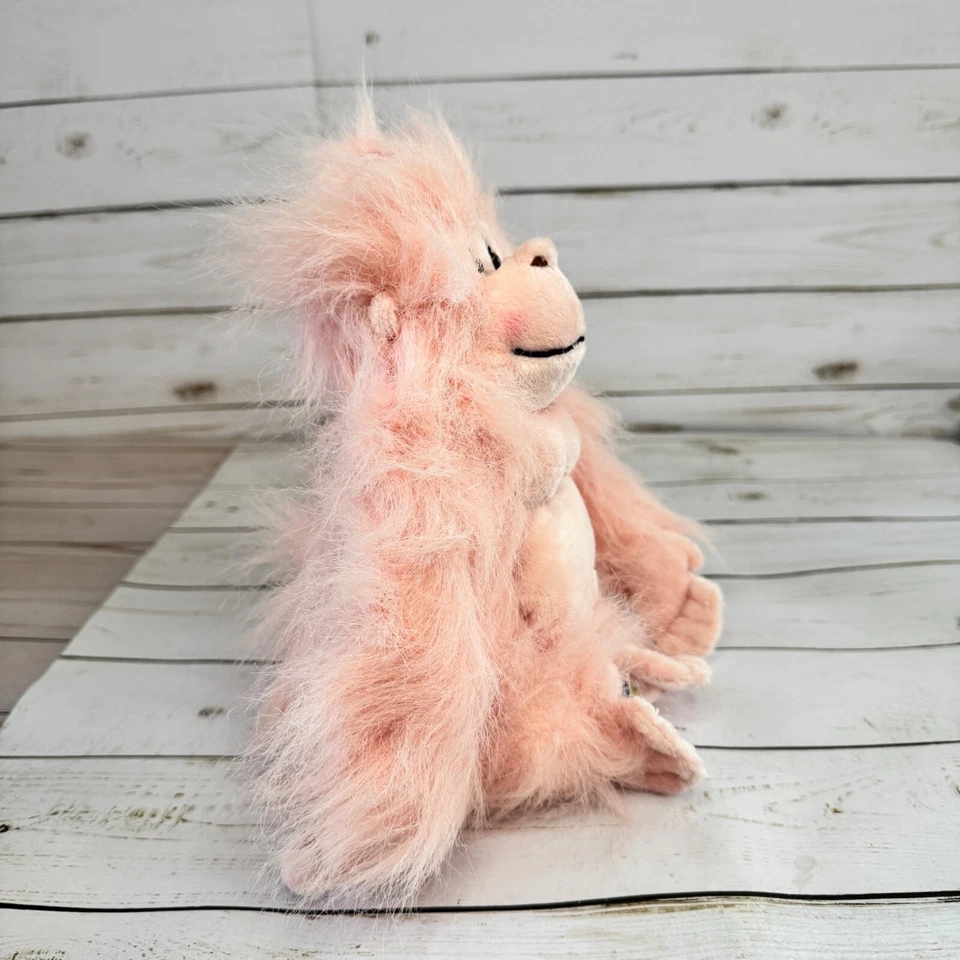 Vintage Ganz Glamorous Gorilla 9" Plush Pink Stuffed Animal Toy No Code - Image 3 of 4