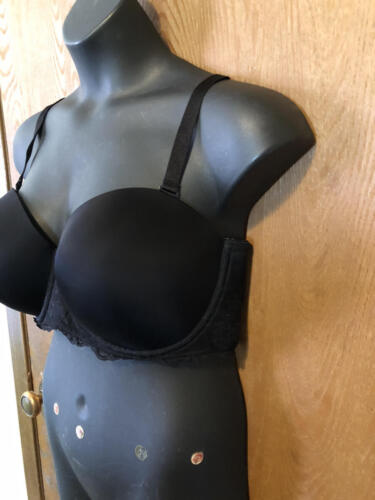 Reggiseno nero con cinturino Torrid Curve convertibile/rimovibile con pizzo 48C - Foto 2 di 8