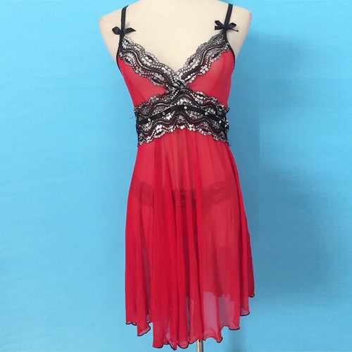 Sexy Damen-Dessous Spitzenkleid Unterwäsche Babydoll Nachtwäsche G-String in Übergröße - Bild 249 von 261