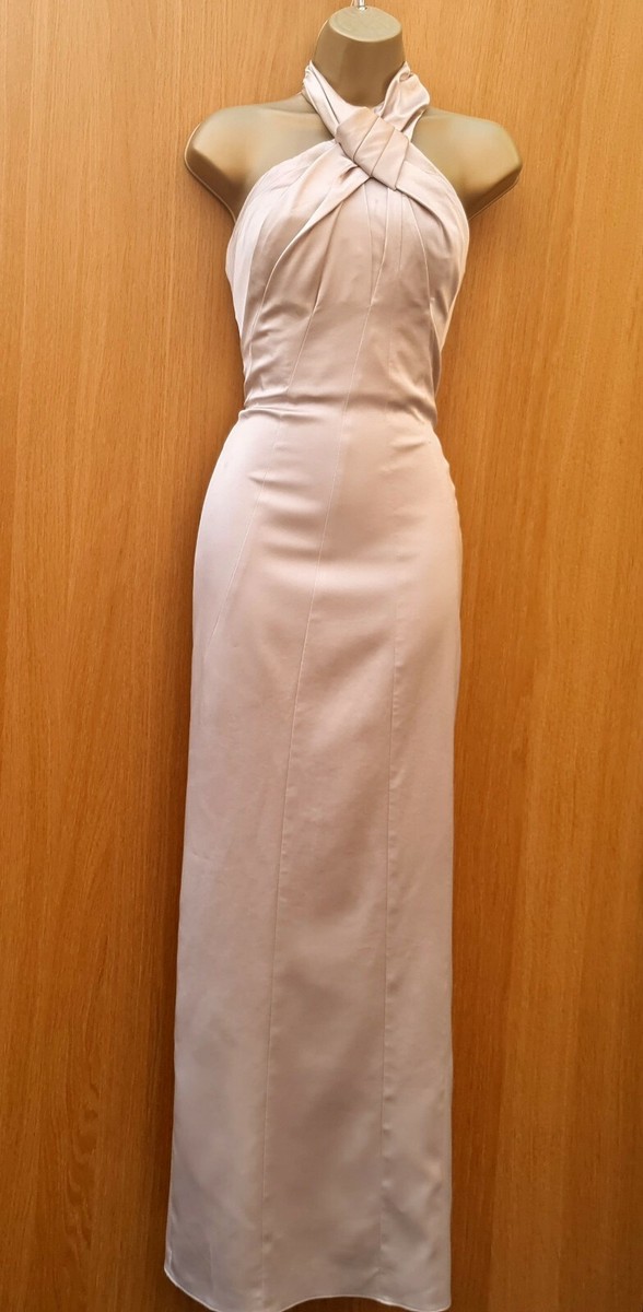 karen millen champagne dress Karen Millen Signature Stretch Satin Dress Champagne