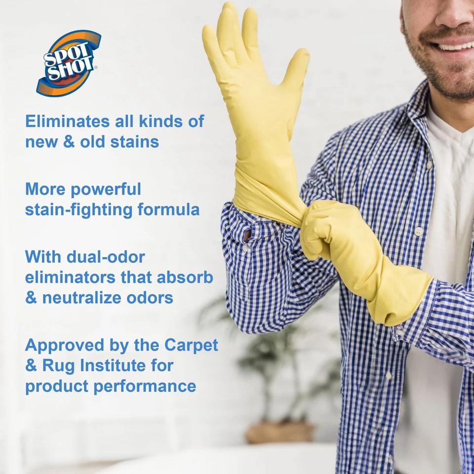 Spot Shot Instant Carpet Stain Remover 14oz Pack of 2 Pet Food Odor Eliminator - Image 3 of 4