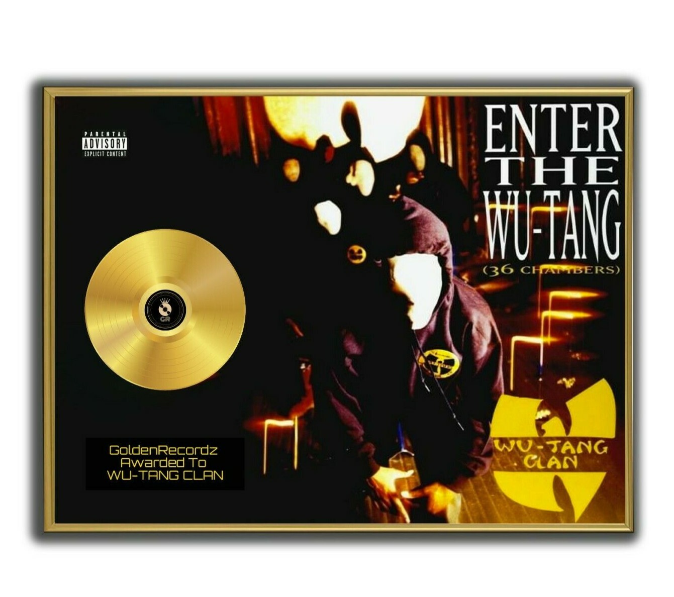 Wu Tang Clan Poster Enter The Wu Tang GOLD/PLATINIUM CD, gerahmtes Poster HipHop