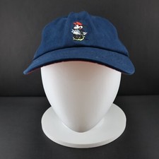 Disney Minnie Mouse Embroidered Navy Blue Hat w/ Leather Adjustable Strap
