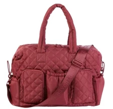 Samantha Brown To-Go Quilted Weekender-Burgundy-NWT