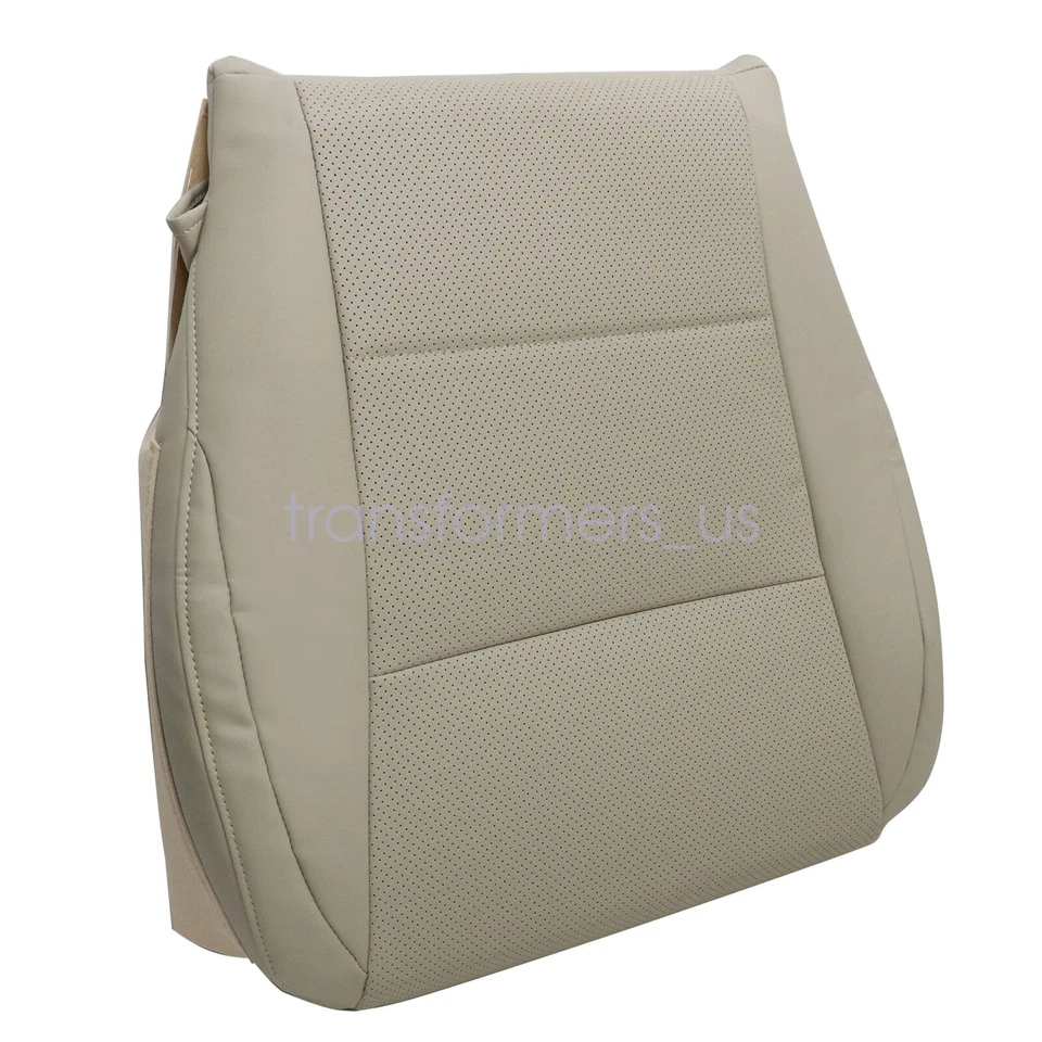 Fits 2013 2014 2015 Lexus ES350 DRIVER Bottom Perforated Leather Seat Cover Tan - Image 4 of 4
