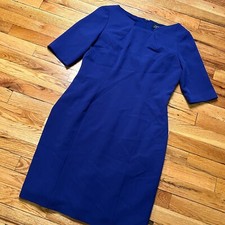 TAHARI Arthur S Levine Short Fitted Sleeve Formal Dress Deep Blue Size 8
