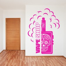 Vape Shop Window Stickers Vaping signs Wall Decal Colour Art vp13