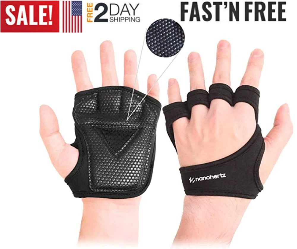 Gym Fitness Gloves Hand Palm Protector Bodybuilding Workout Grip