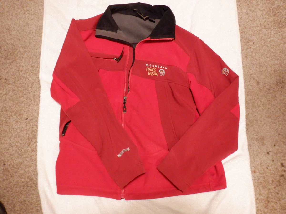 Mountain HardWear Softshell Jacket, Gore Windstopper Red Men's Size M Medium