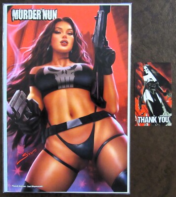MURDER NUN #1 Sun Khamunaki PUNISHER 'Punish Edition' Variant Ltd 150 + Card