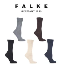 Womens Falke Socks 1 Pair Sensitive London Left And Right Comfort Cuff Cotton