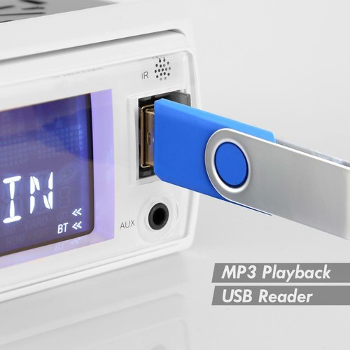 Pyle Bluetooth Marine Receiver Stereo & Speaker Kit 2 5.25? Waterproof Speakers - Picture 10 of 14