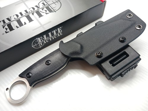 Micarta Full Tang D2 Fixed Blade Knife Horizontal Conceal Carry Kydex Liberator - Picture 4 of 11