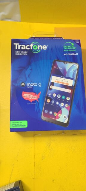 Tracfone Motorola moto g Pure 32GB Dark Grove-Prepaid Smartphone