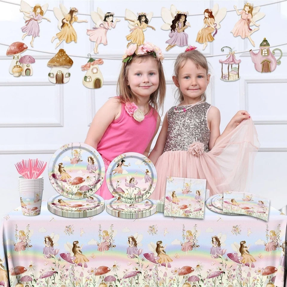 Magical Fairy Tableware for Birthday Parties - Plates, Napkins & Tablecloth - Image 4 of 4