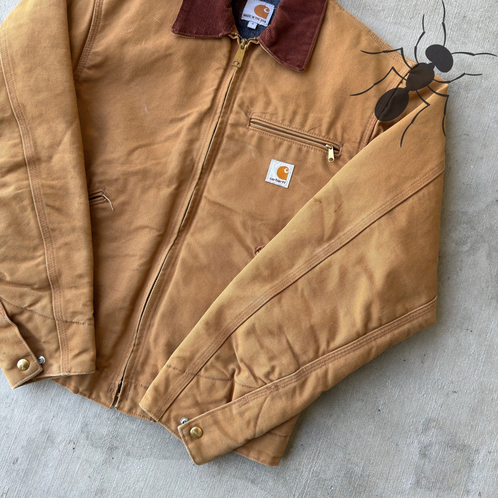 Carhartt J001 brown Detroit work wear jacket thumbnail 4