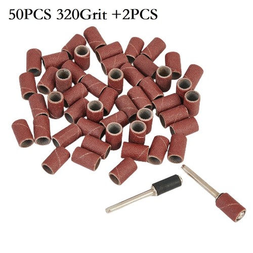 50x Set 320 Grit Nail Art Drill Replacement Bits Pedicure Sanding With Mandrels - Picture 4 of 12