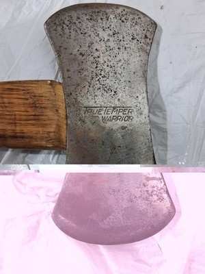Vintage Red Warrior double bit axe Oak Handle