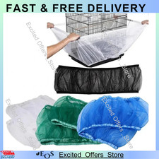 Shell Skirt Mesh Cover Pet Bird Cage Guard Black Nylon Net Seed Catcher S-XL AU