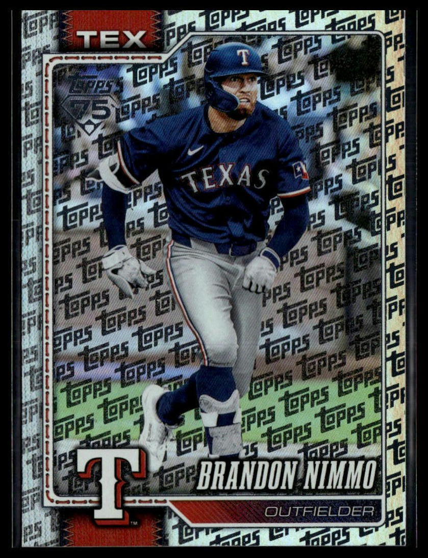 2026 Topps #470 Brandon Nimmo Topps Foil Pattern