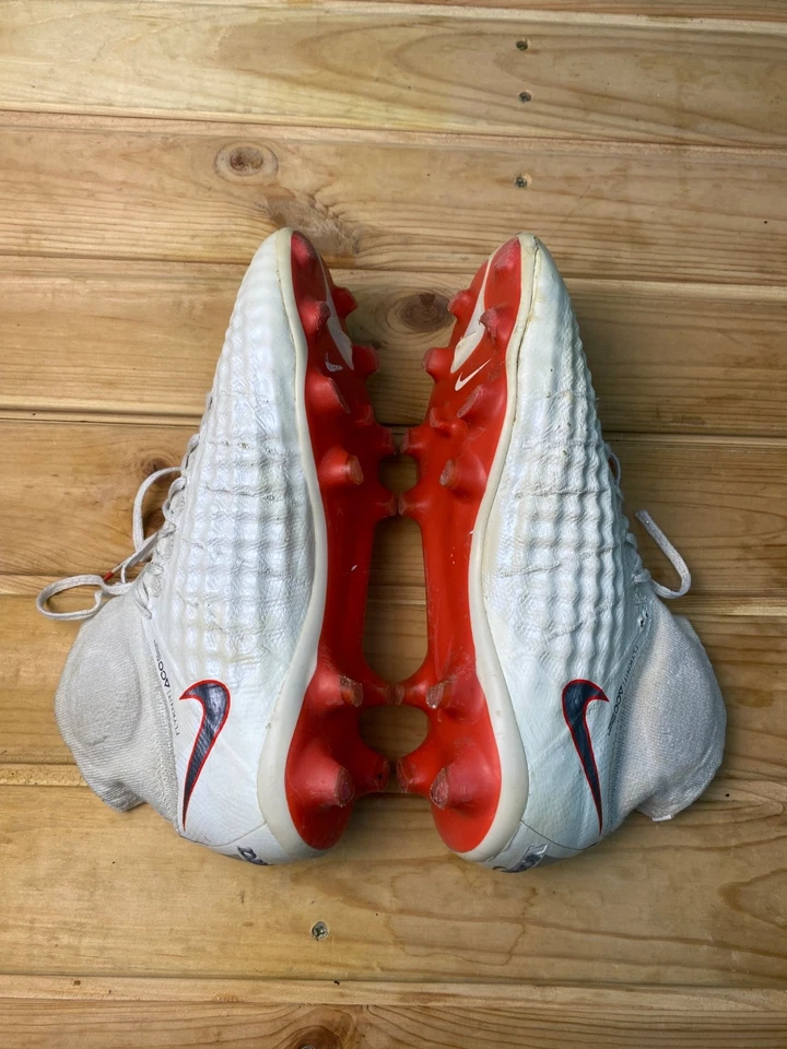 Botines de fútbol Nike Magista Obra II Elite DF FG ACC blancos rojos botas de fútbol US8 Foto 4 de 4