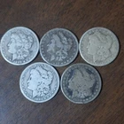 Morgan Silver Dollar Lot of 5 For Collecting Or Scrap  Lot #1