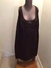 Michael Kors Women Animal Print Dress Lined Sleeveless Size 20W Rear Zip