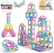 Toddler Girl Toys, Magnetic Tiles 44Pcs, Birthday Gifts Ideas for Girls Age 3-5,