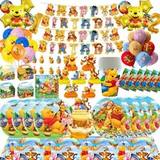 Winnie Puuh Motiv Geburtstag Party Deko Einweg Geschirr Set Luftballon