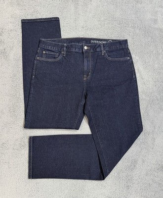 Outerknown Jeans Men s 38x33 SEA Local Straight Fit Dark Wash Denim USA *READ