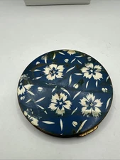 Vintage 3"  1950's"Rex Fifth Avenue Blush Makeup Floral Compact Mirror USA