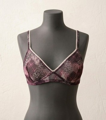 Intimissimi Tiziana Triangel BH Ungepolstert Spitze Lila Gemustert Gr. 75B Neu