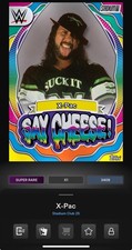 DIGITAL TOPPS WWE SLAM X-Pac STADIUM CLUB 25 SR CHROME SAY CHEESE *Read