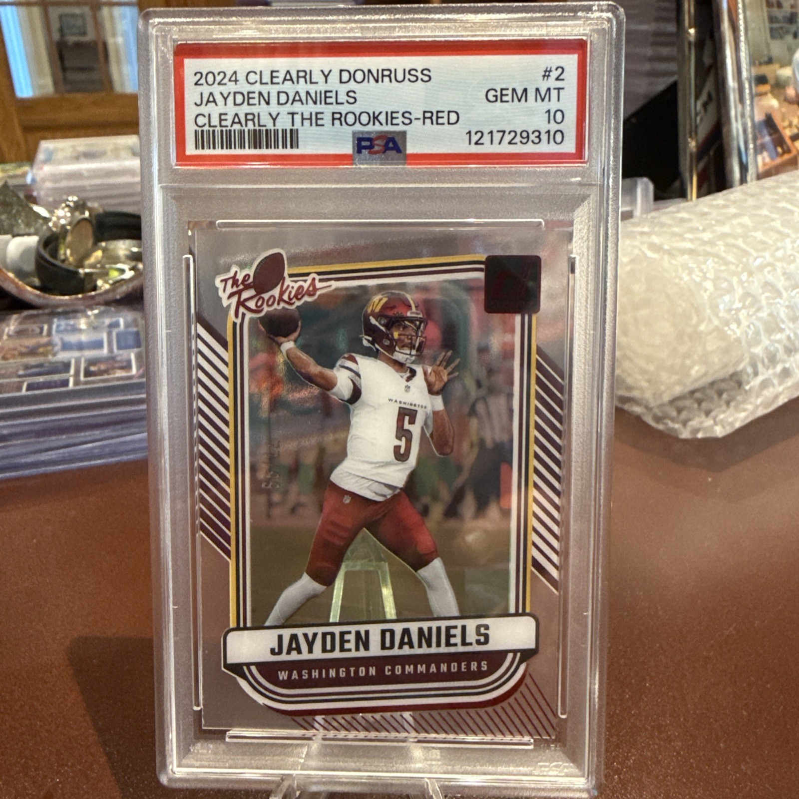 Jayden Daniels Panini Clearly Donruss Clearly the Rookies #2 Red