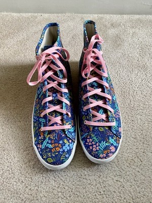 New Keds x Rifle Paper Co Kickstart Sneakers Womens Meadow Blue Floral - Size 10