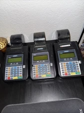 Hypercom T7Plus POS Credit Card Machine Terminal For Parts / Untested Set of 3