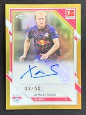 Xaver Schlager 2025-26 Topps Chrome Bundesliga Gold Refractor Auto /50 #BA-XSC