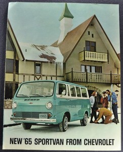 1965 Chevrolet Sportvan Van Truck Sales Brochure Folder Nice Original 65