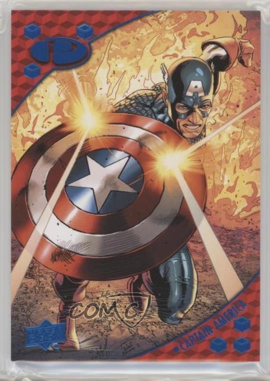 2017 Upper Deck Marvel Premier Blue Foil /50 Captain America #7 1kx
