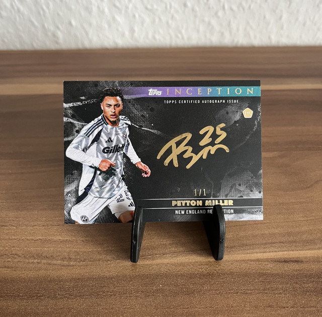 2025 Topps Inception MLS Silver Gold Signings Peyton Miller On Card Auto 1/1 RC