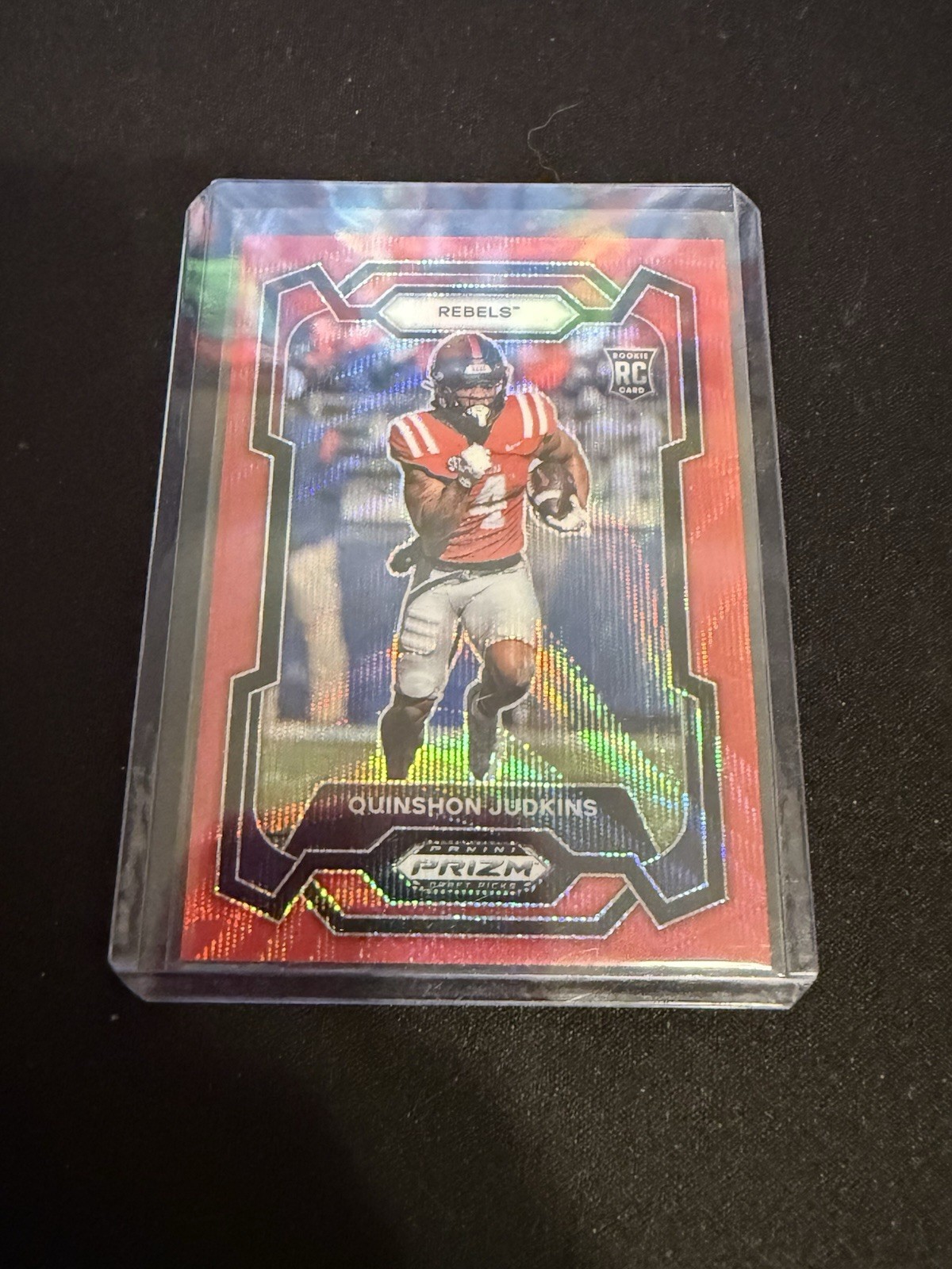 2024 Panini Prizm Draft Picks - Quinshon Judkins #146 Ruby Wave Prizm (RC)
