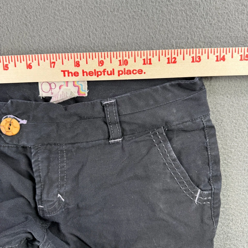 OP Ocean Pacific Shorts Girls Size 1 Black Cotton Blend Casual Beach Resort - Image 3 of 4