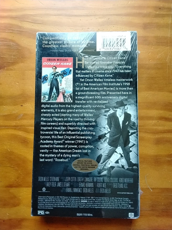 Citizen Kane VHS Tape Orson Welles New Sealed Foto 2 de 2