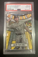 2023 Bowman Draft Stained Glass Jacob Gonzalez PSA 10 Gem Mint RC White Sox